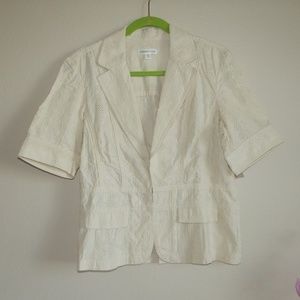 Coldwater Creek Ivory Lace Blazer